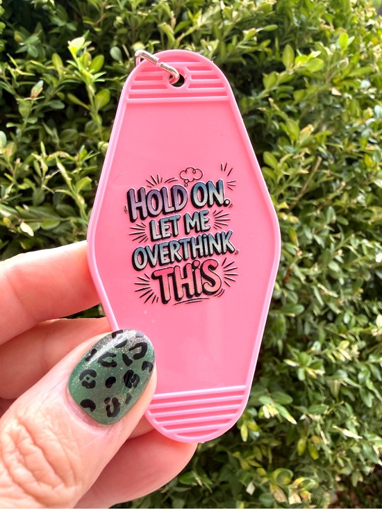 Hand Crafted Accessories - Vintage style motel key keychain humorous funny sarcastic gift idea